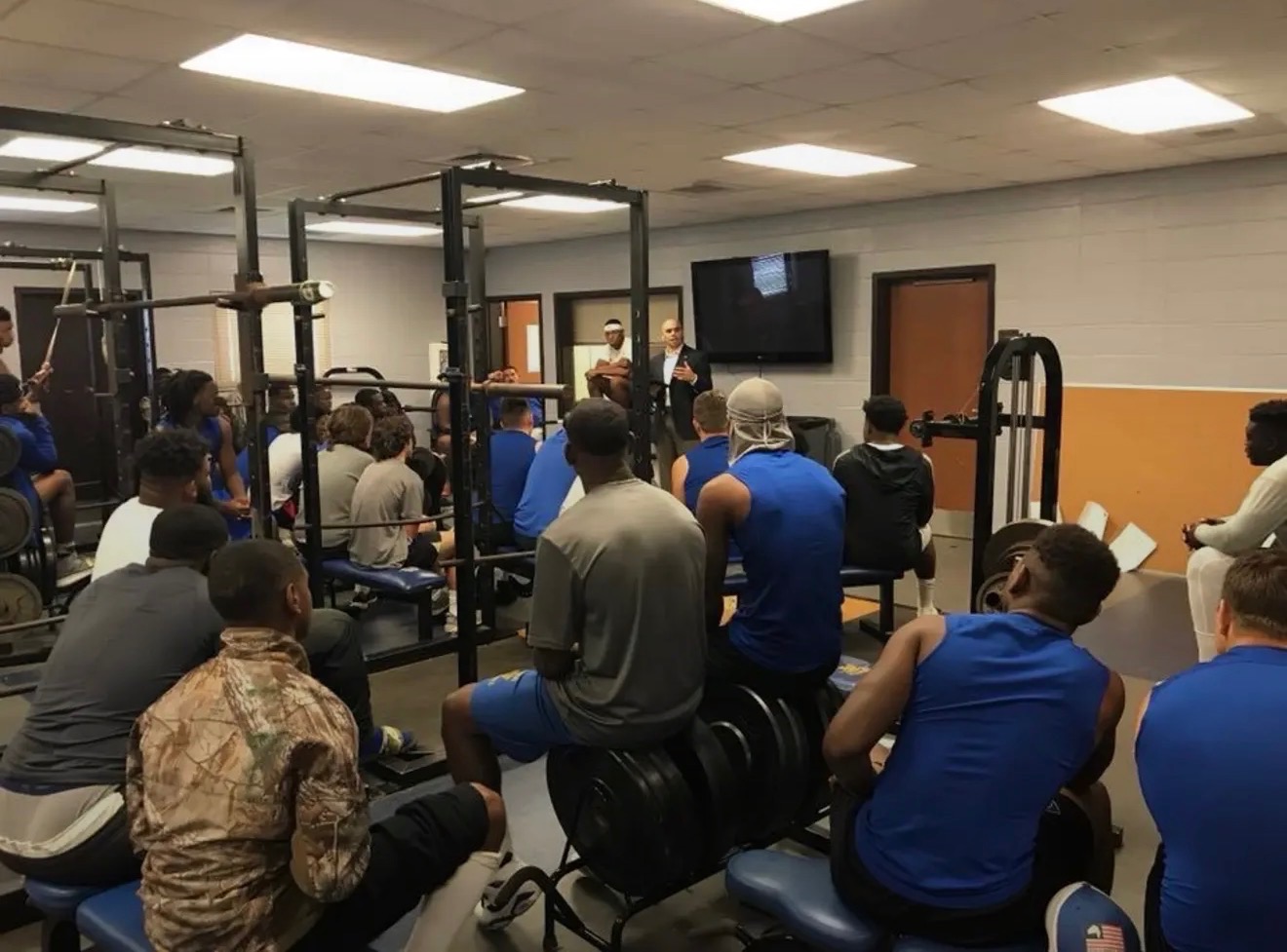 Tyson Lee leading a session with athletes